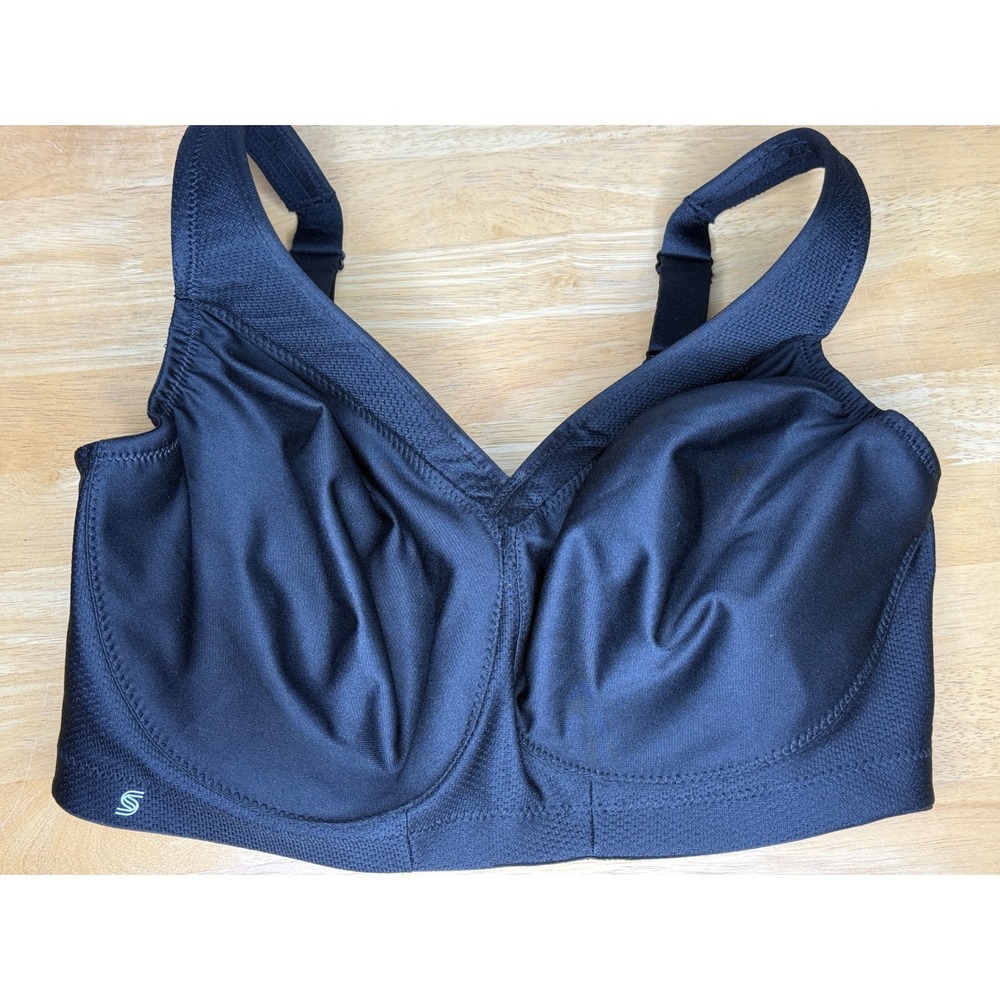 Glamorise MagicLift High Impact Sports Bra Black 1006 Size 36F US 36E UK